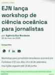 Card de texto sobre workshop de ciencia oceanica da EJN em Fortaleza