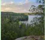 Vista aerea de lago e floresta em Boundary Waters