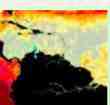 Mapa de temperatura em tons de vermelho e laranja - Rede Brasileira de Jornalismo Ambiental